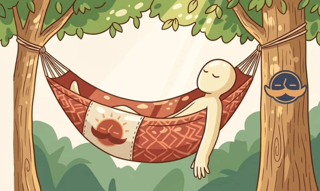 Person resting outdoors in sunlight, eyes closed, relaxed, mid-season break from training