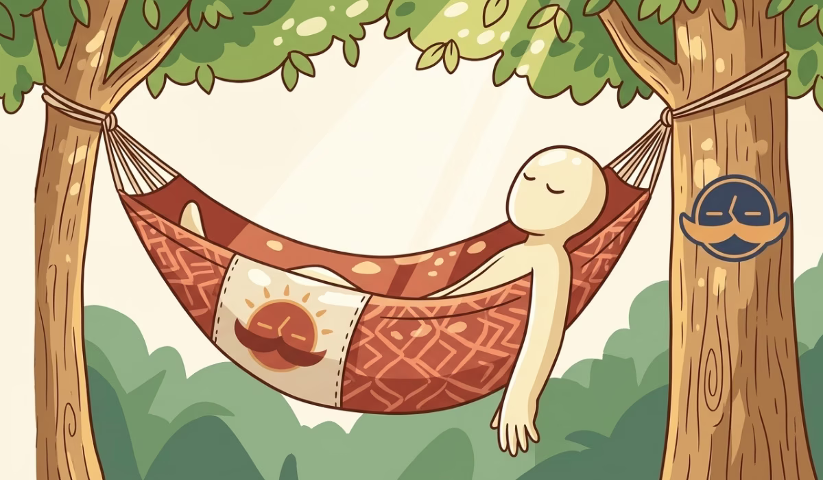 Person resting outdoors in sunlight, eyes closed, relaxed, mid-season break from training