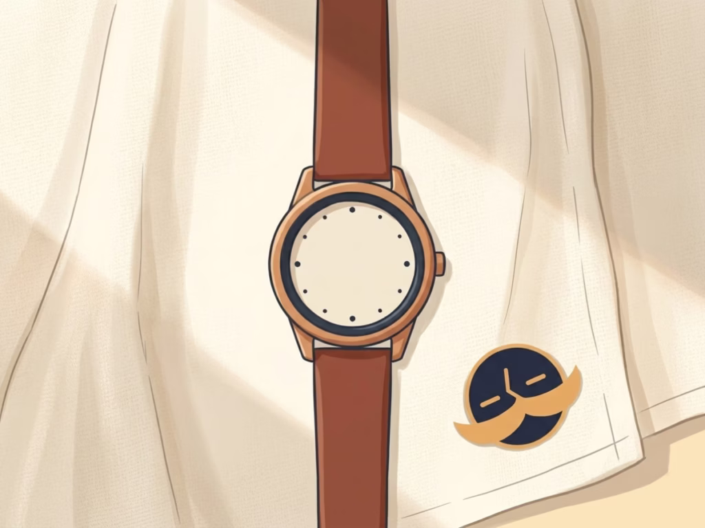 Close-up of a wristwatch face representing the 10-second pause before responding to a request